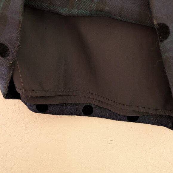 Talbots Wool Plaid Polka Dot Lined Mini Skirt Size 6 Holiday Winter - Picture 4 of 7